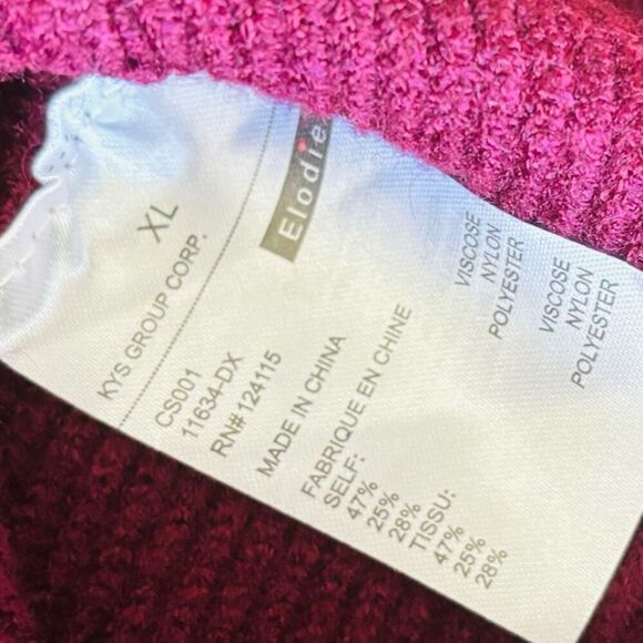 Elodie Sweater Burgundy XL‎ Maroon five pullover chunky sweaters - Picture 4 of 4